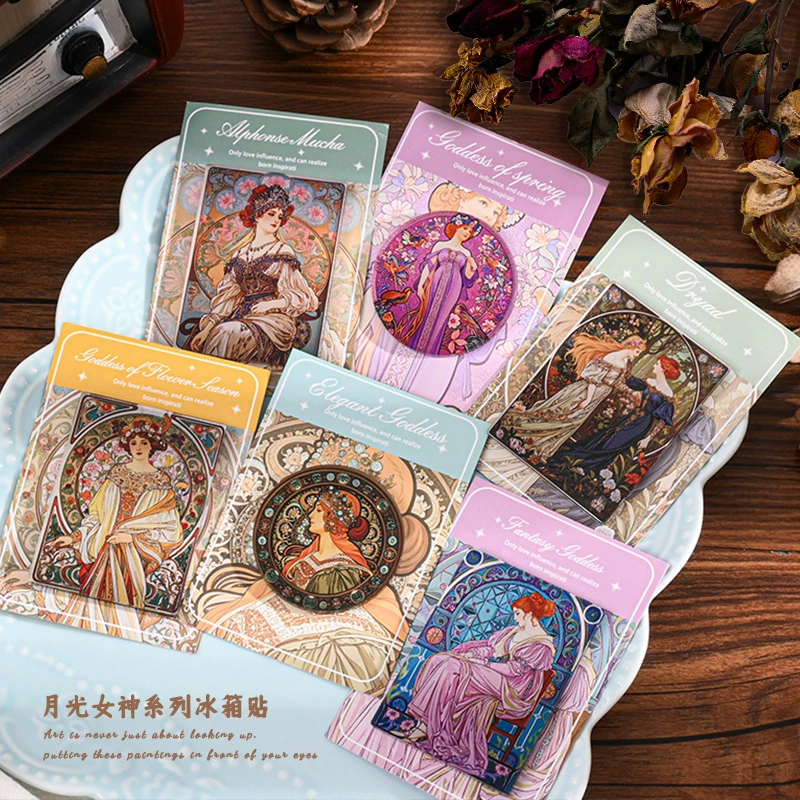 Серия «Богиня лунного света» в европейском и американском стиле ретро ins, холодильник «сделай сам», доска с отверстиями, магнитная декоративная наклейка, акриловый магнит на холодильник