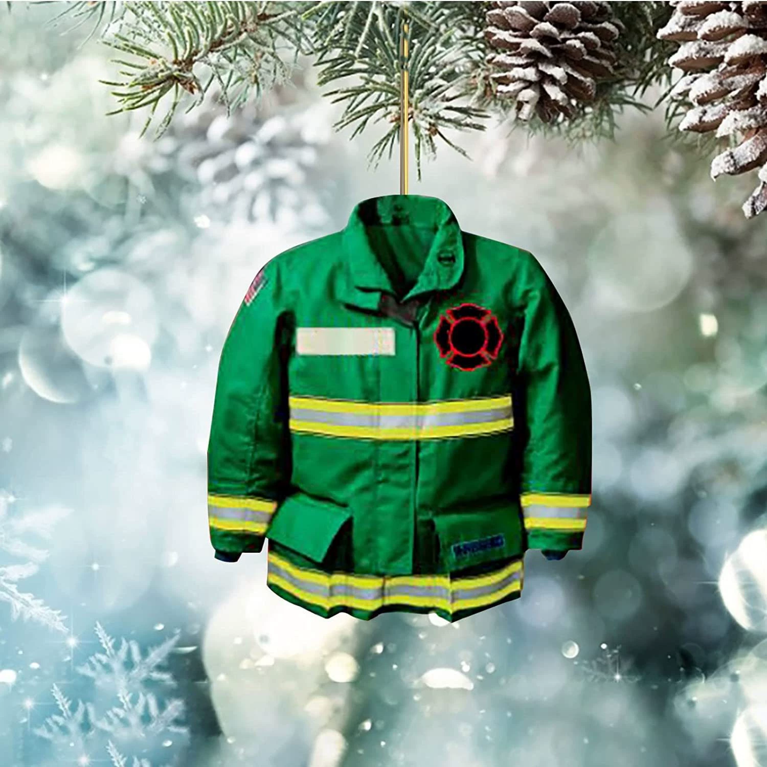 Amazon Cross-Border 2023 Рождественский пожарный Акриловый кулон Домашние подвесные елочные украшения