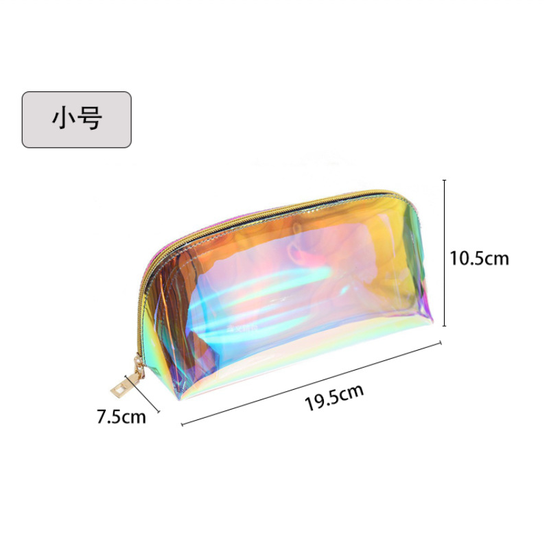 Nuevo bolso cosmético de TPU bolsa de almacenamiento de láser cosmético bolsa transparente portátil colorido viaje bolsa de lavado transfronterizo