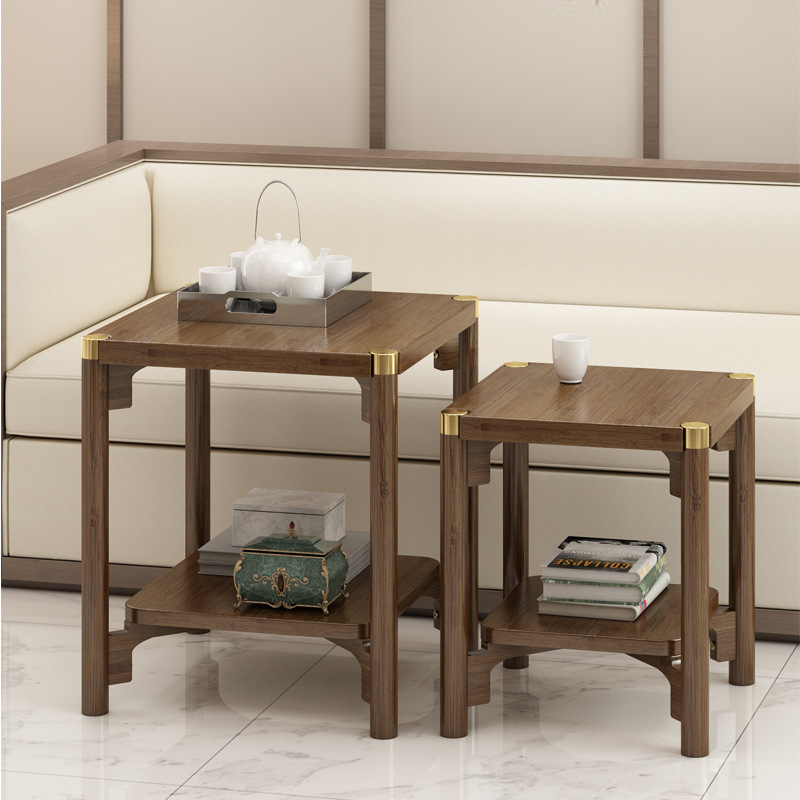 Mesa cuadrada pequeña mesa lateral sofá mesa de café mini mesa cuadrada pequeño apartamento mesa de balcón nueva mesa cuadrada de tatami chino