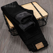 加绒加厚牛仔小脚裤女秋冬新款高腰紧身弹力显瘦超厚铅笔裤子