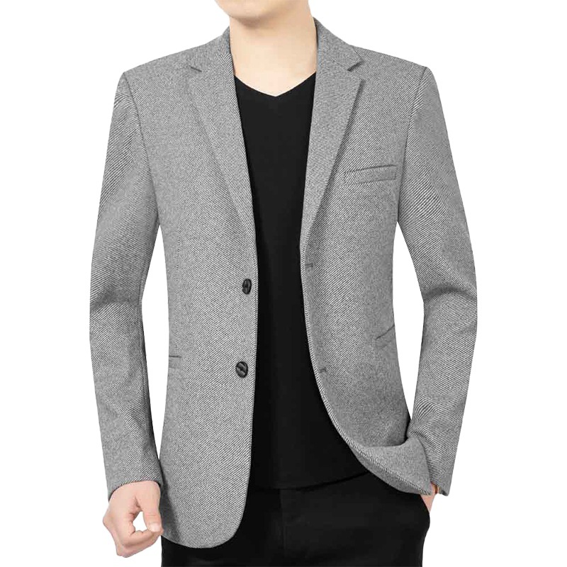 2021春季新款中年男士西服商務休閑爸爸裝上衣中老年春秋西裝外套