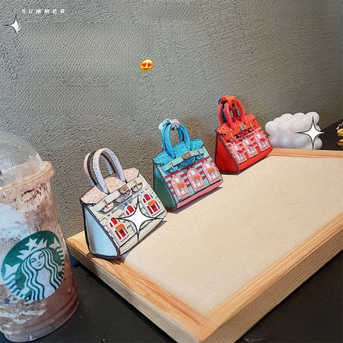 H Home Platinum Bag Small House Bag Charm Women Cute Earphone Storage Bag Mini Coin Purse Car Key Holder