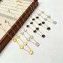 五叶单面梅花钛钢项链