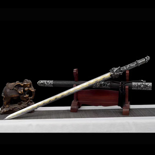 Longquan City Sword Dragon King Sword Manganese Steel One-Piece Forged Eight-Sided Han Sword Tang Hengdao Town House Sword Weapon Unedged