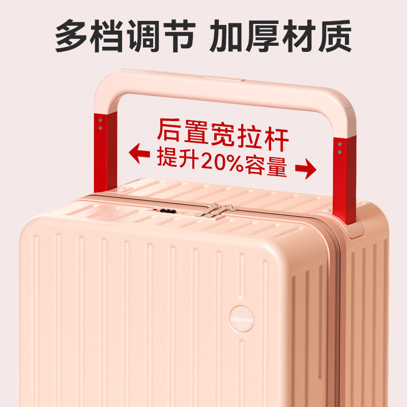 Nuevo equipaje de carro ancho Caja de contraseña para mujer Maleta de gran capacidad Rueda universal Maleta de maleta para hombre de 20 pulgadas