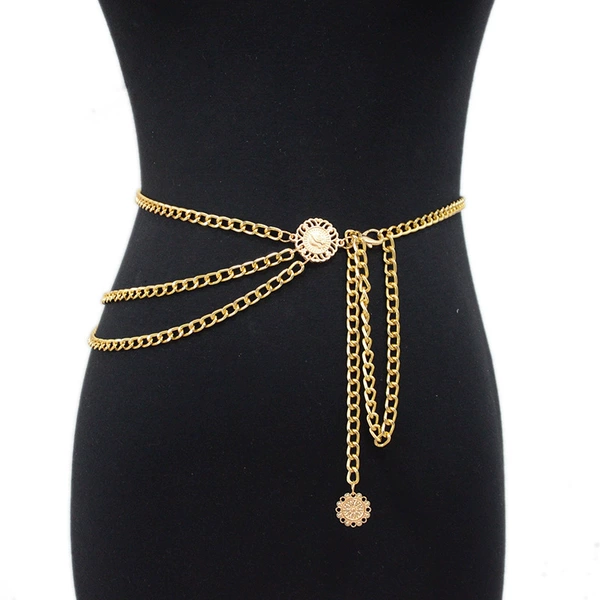 Sunflower waist chain golden color