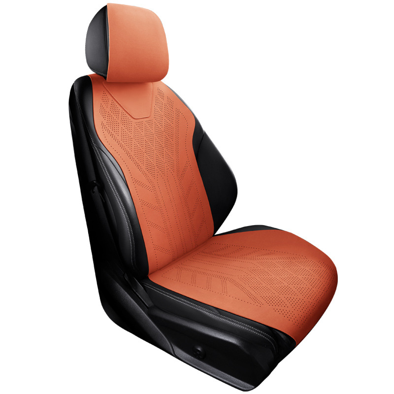 Universal Car Seat, Universal Seat cushion, seat cover - vibrant-orange-single-seat
