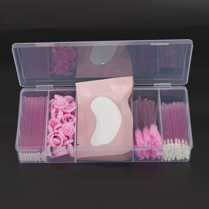 Caja Organizadora para Pestañas y Uñas Transparente de Plástico