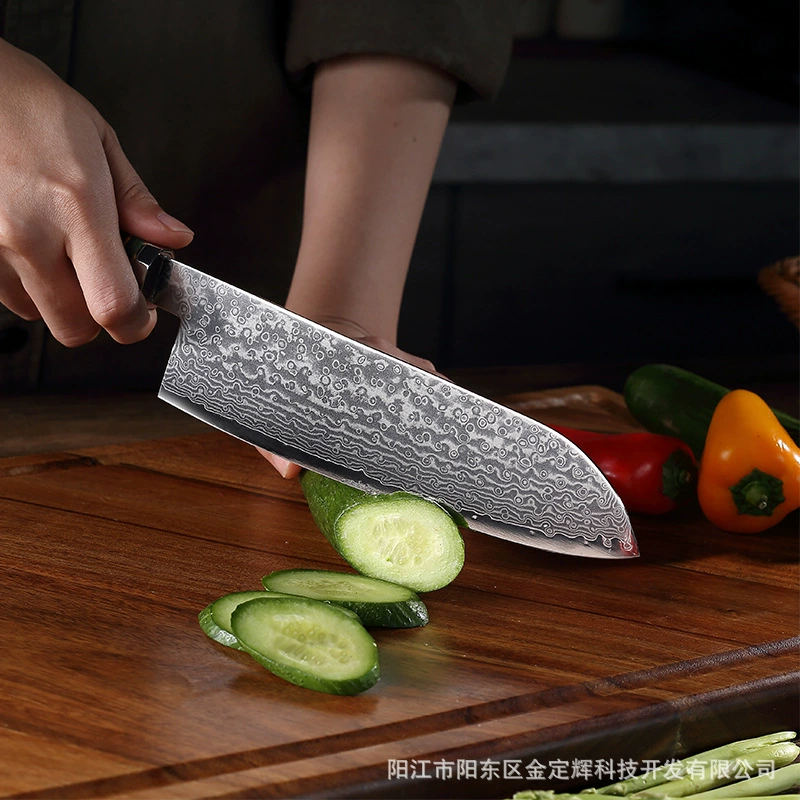 Дамасская стальная кухонная нож-суйши, профессиональный японский кухонный нож, женский универсальный кухонный нож для нарезки