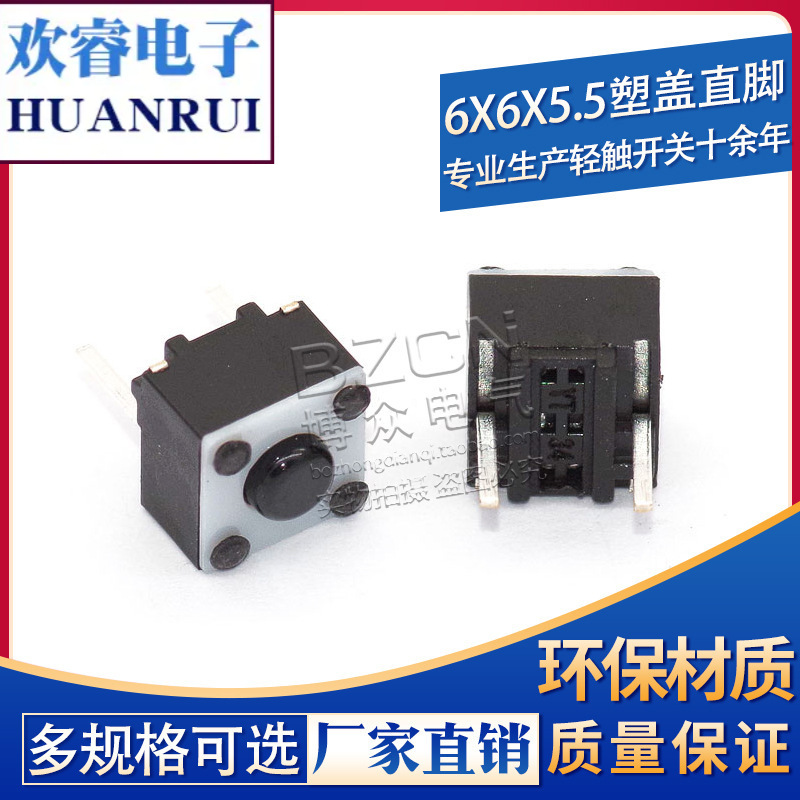 2DV-050 70-80gf两脚高寿命轻触开关6*6中二脚