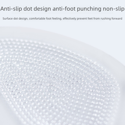 Silicone Anti-slip Massage Half-Insole with Thick Silicone for Front Foot Cushioning, High Heel Transparent Half-Size Foot Pad for Sports Shock Absorption