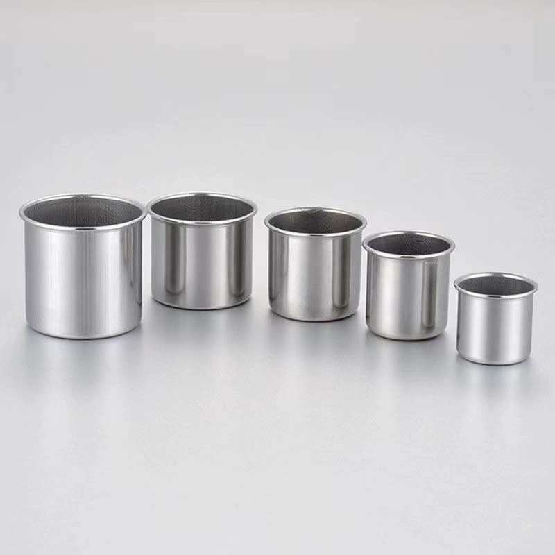 Маленькая чашка для рта из нержавеющей стали, маленький бокал для вина, без рук и крышка, механическая многоцелевая мини-чашка 3 ~ 5 см