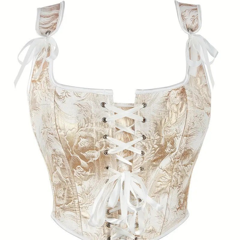 Nuevo dorado negro impresión dorado correa de hombro arco damas para limpiar el pecho soporte de pecho sexy camisa de forma apretada transfronteriza