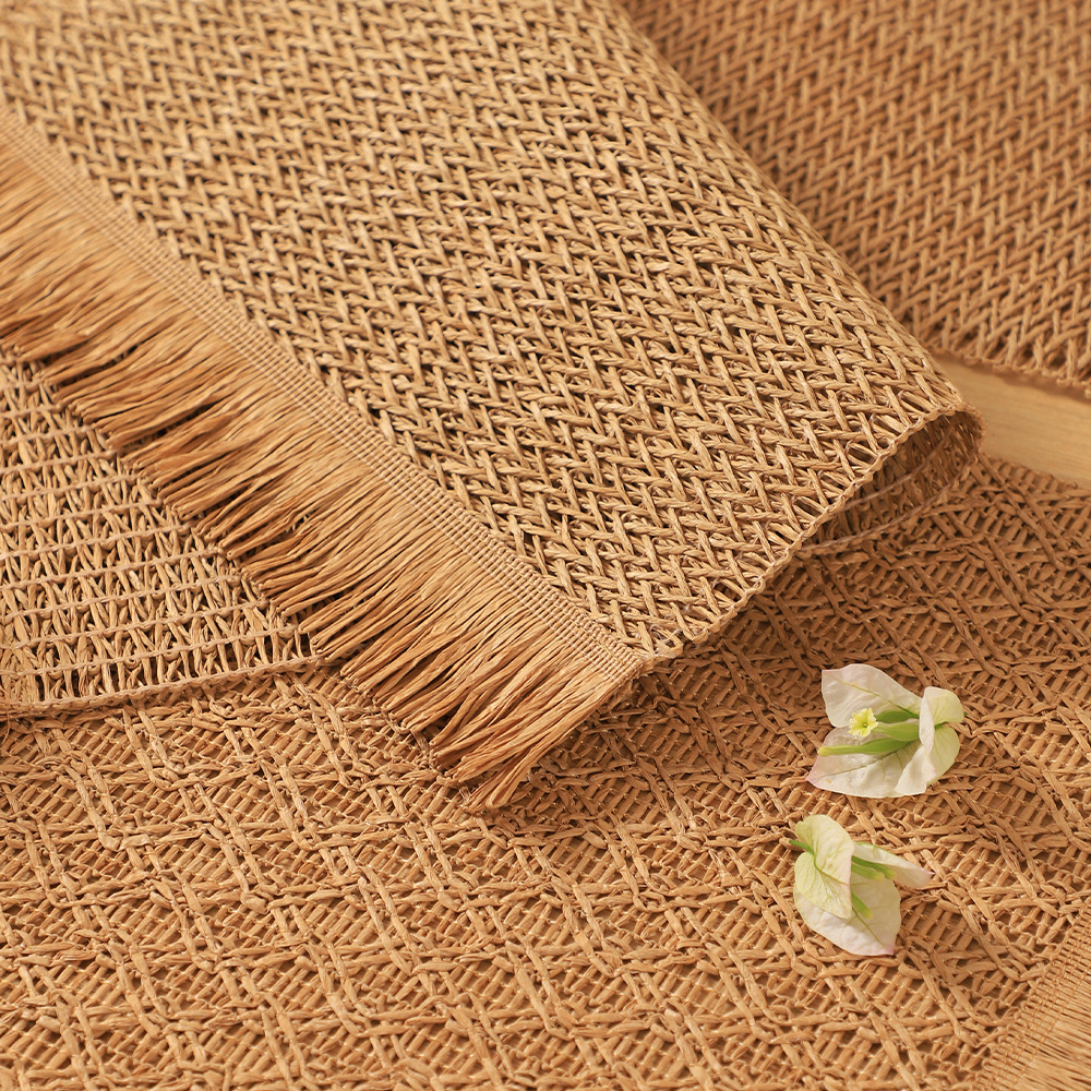 2025 nuevo papel tejido almohadilla aislante térmico almohadilla decoración de mesa de té estilo retro chino se puede enviar