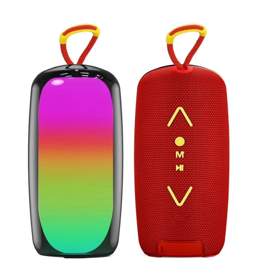 Luz de color pulsante bluetooth sonido portátil de alta potencia multifuncional al aire libre subwoofer inalámbrico tarjeta de enchufe impermeable micrófono