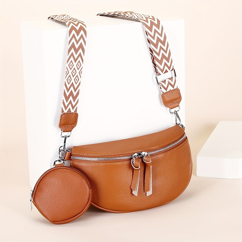 Guangzhou High-Quality Trendy Genuine Leather Saddle-Style Casual Women's Waist Bag, Fashionable Crossbody Women's Chest Bag, Single-Shoulder Genuine Leather Women's Bag Guangzhou High-Quality Trendy Genuine Leather Saddle-Style Casual Women's Waist Bag, Fashionable Crossbody Women's Chest Bag, Single-Shoulder Genuine Leather Women's Bag