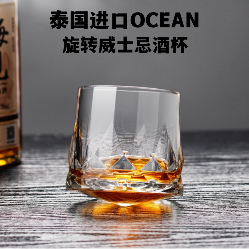 Import creative glass roly-poly doll for whiskey