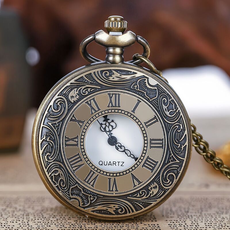 Factory direct in stock vintage pocket watch Roman pocket watch manufacturers large pocket watch chairman pocket watch wholesale quartz watch