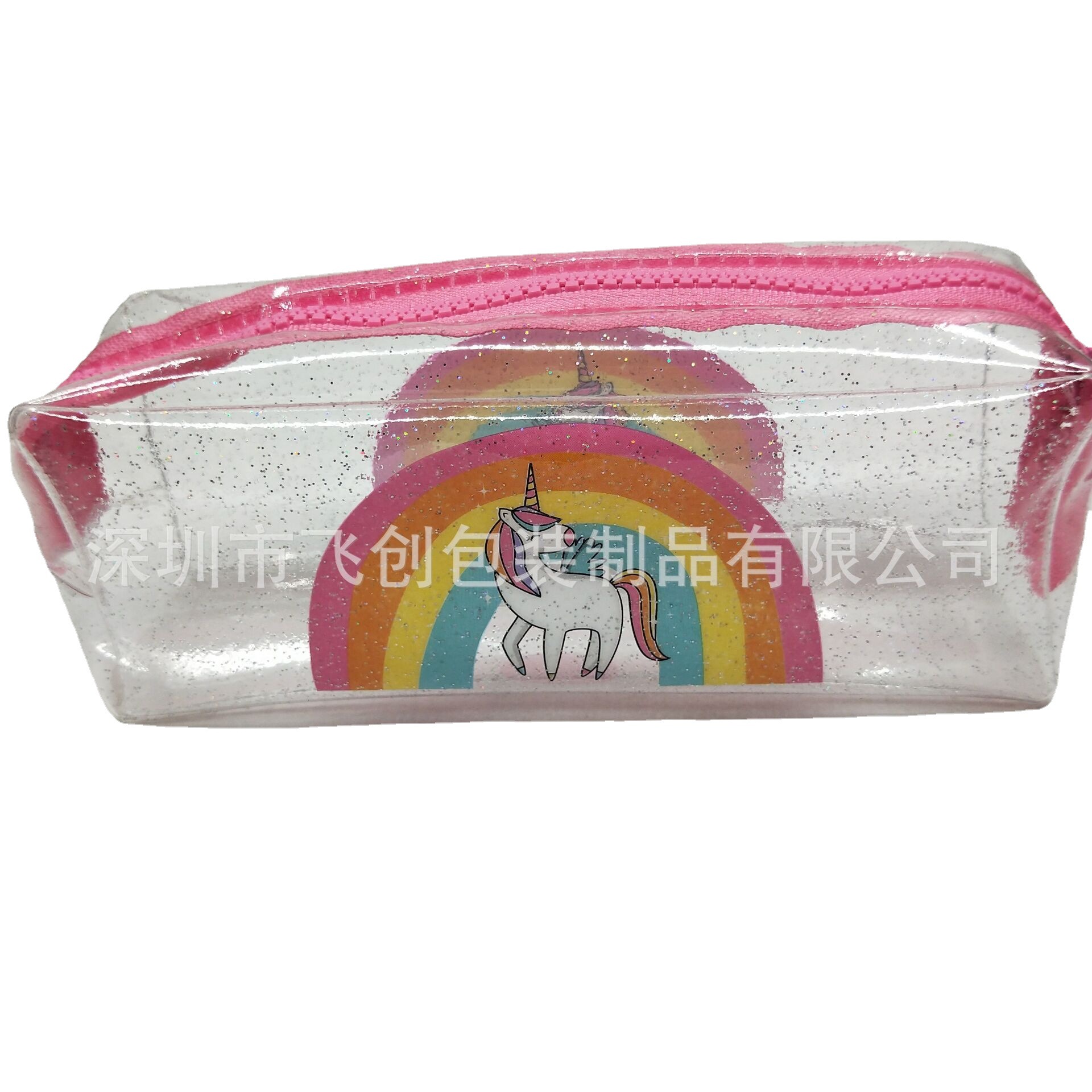 幻彩镭射学习用品收纳袋批发 彩印卡通拉链笔袋 学生资料文具袋