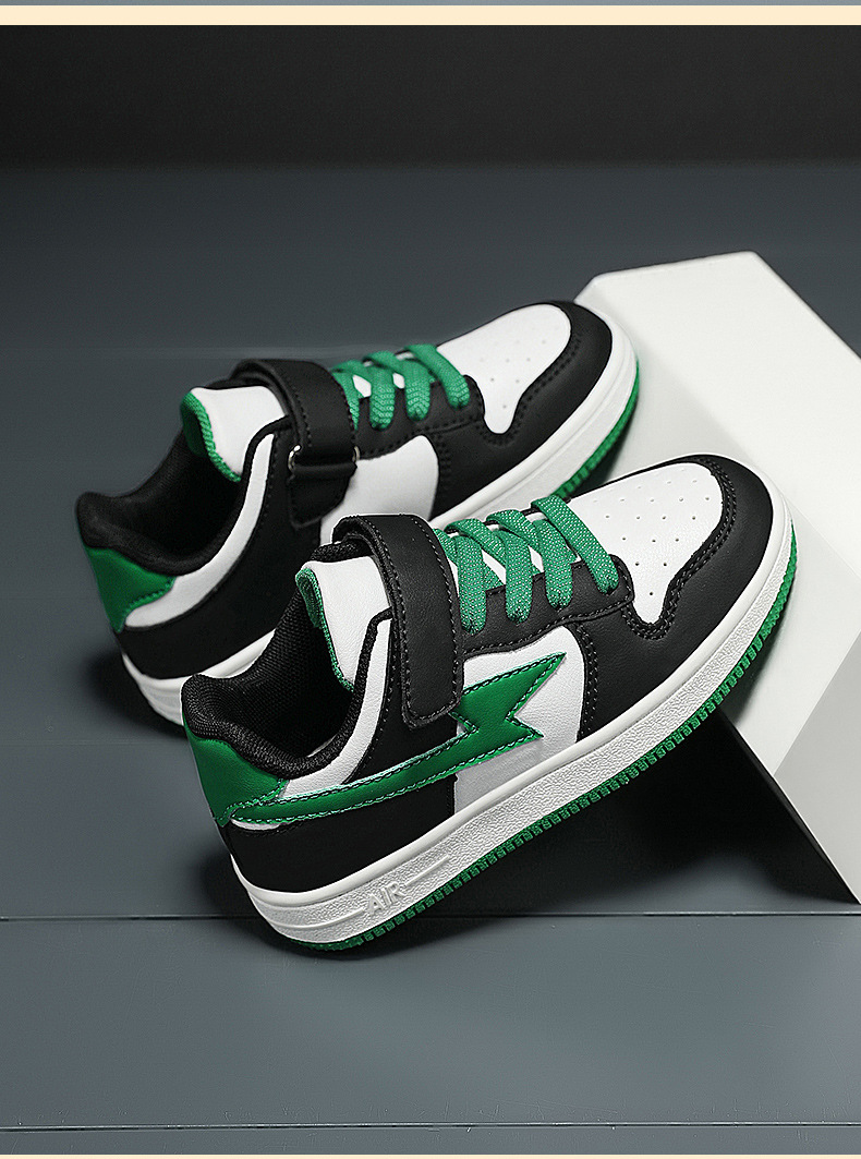 Scarpe da ginnastica per bambini 2024 primavera nuove scarpe sportive in pelle per ragazzi, scarpe da corsa basse per studenti di medie e grandi dimensioni, lotto di commercio estero_voghion.com