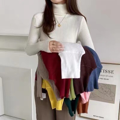 Autumn 2023 new all-match slim-fit long-sleeved bottoming sweater Western style popular inner turtleneck sweater for women Autumn 2023 new all-match slim-fit long-sleeved bottoming sweater Western style popular inner turtleneck sweater for women