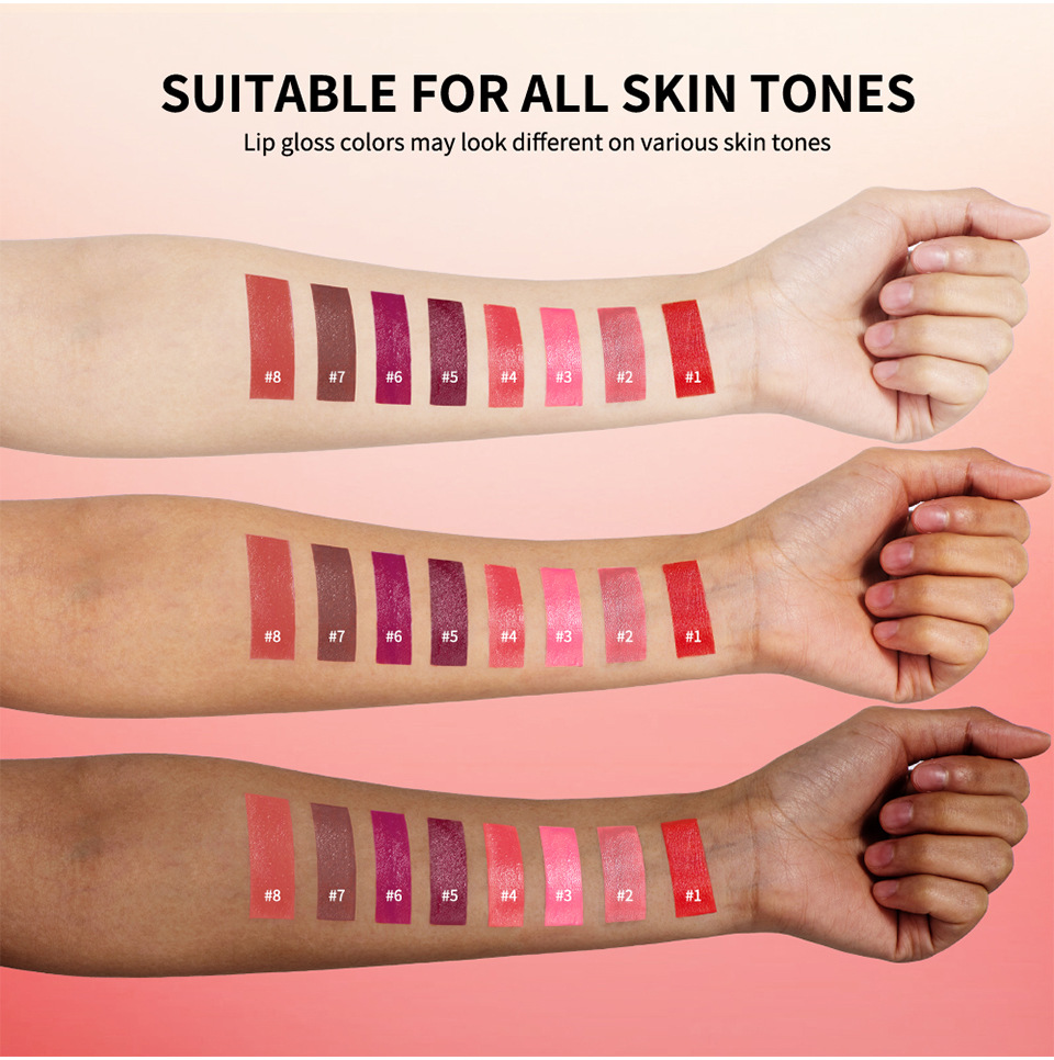 Lakerain Cross-border 8-color matte lip gloss Cream matte Lip gloss undefined