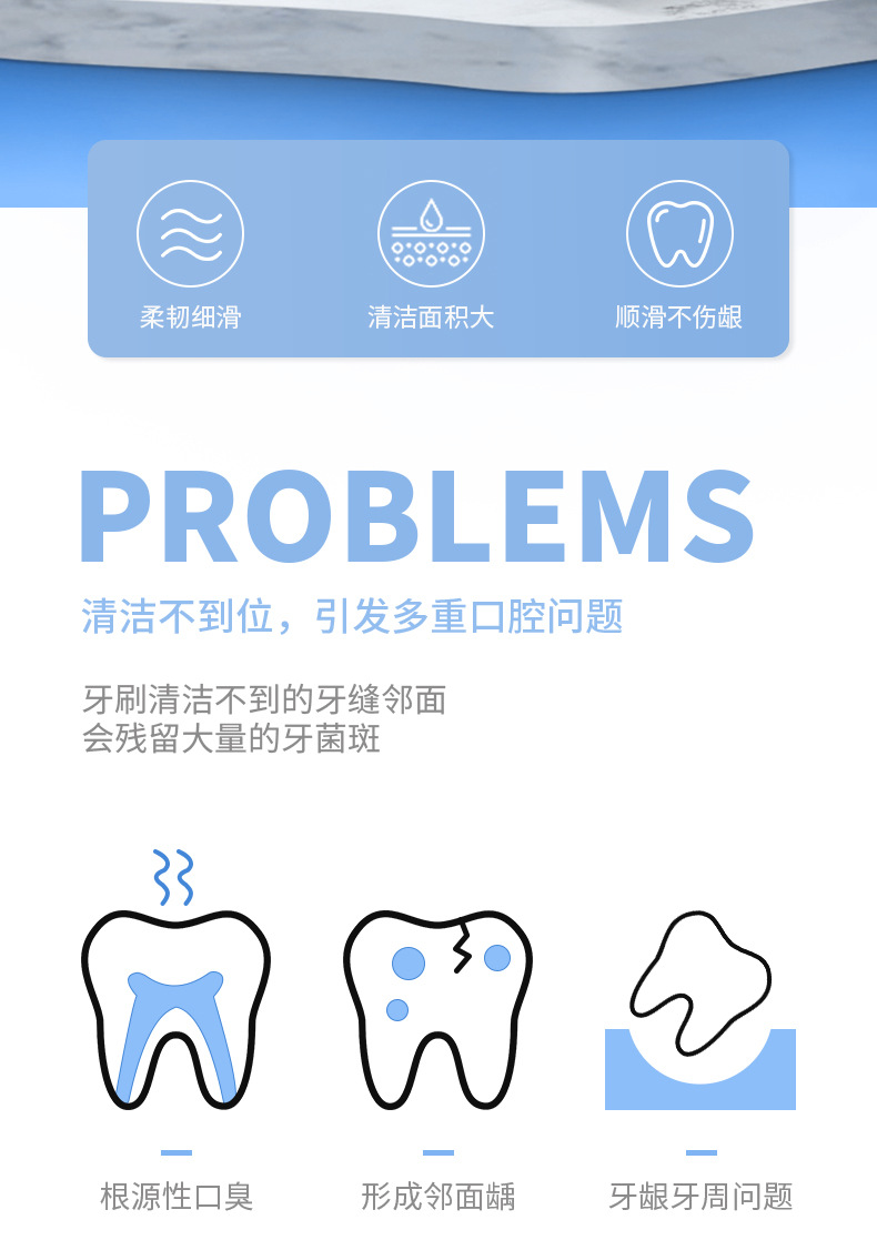 Oral care kit orthodontic floss sticks fluoride toothpaste