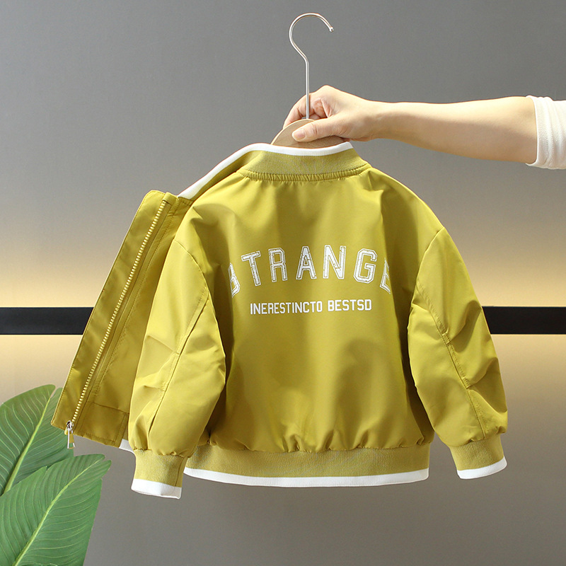 7731 Chaqueta de niño Primavera y otoño 2025 Nuevo estilo Chaqueta de béisbol de estilo occidental para niños Chaqueta casual de primavera para bebés