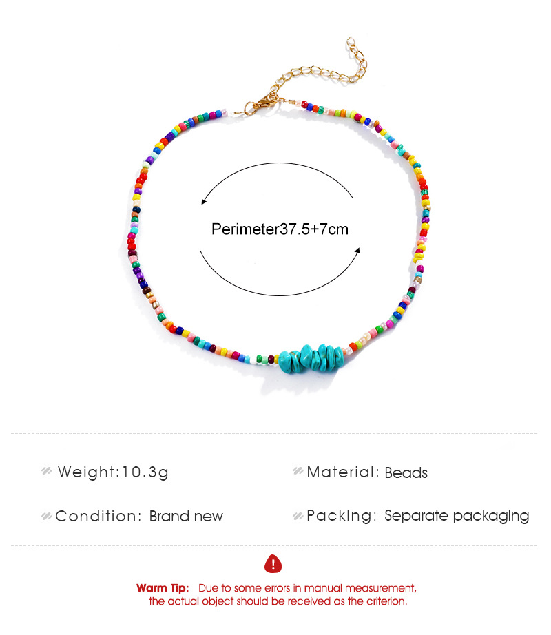 bohemian colorful beads turquoise short necklace wholesale Nihaojewelry