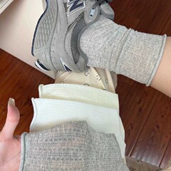 無地の綿靴下卸売 女性用 夏用 薄手 ノンボーン ロールエッジ 産後用 パイルソックス 通気性のあるミドル丈 インス風 冷感ソックス