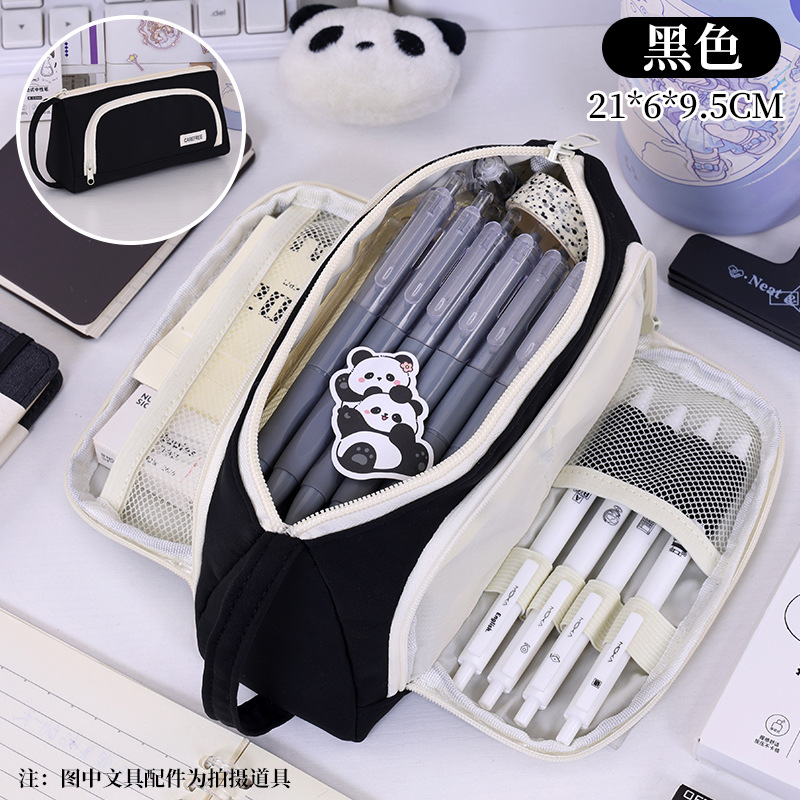 Nuevo producto transfronterizo simple, gran apertura, papelería multifuncional, estuche para lápices, escuela primaria, secundaria, escuela secundaria, caja de lápices de gran capacidad y alto valor