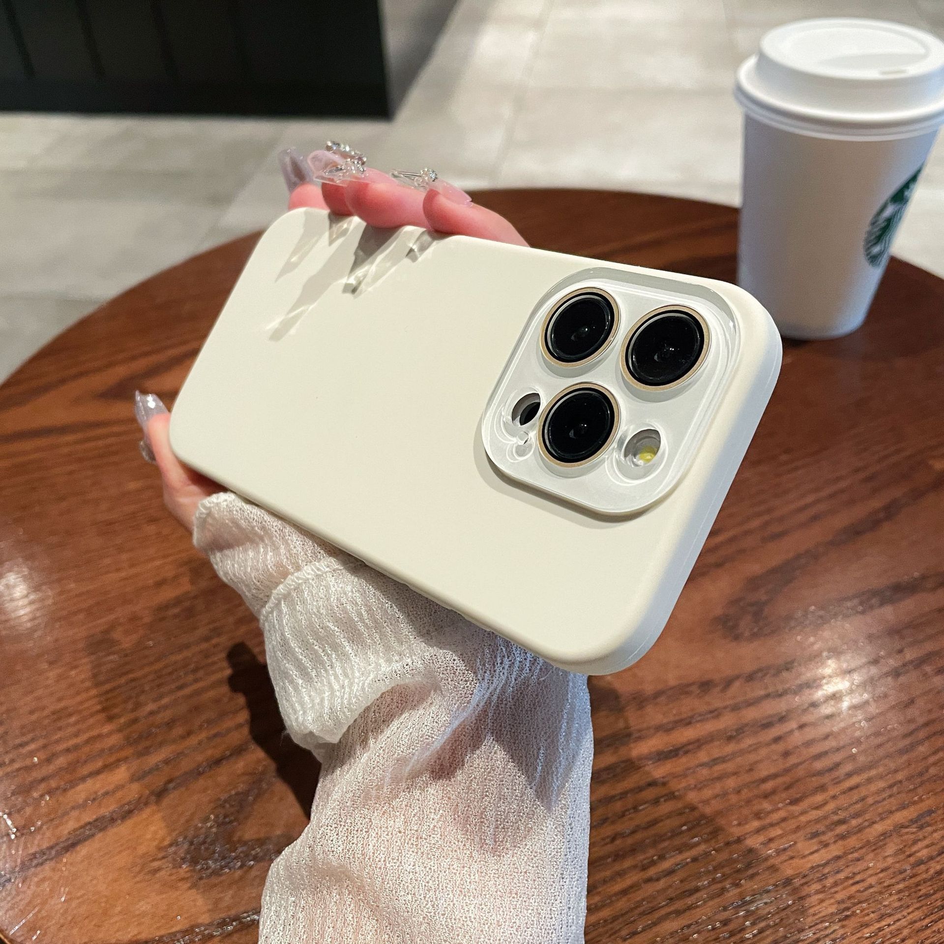 Película de lente blanco antiguo silicona líquida hy