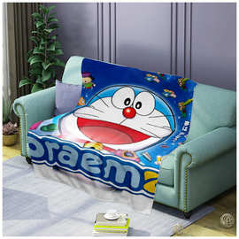 3D跨境新品哆啦A梦叮当猫Doraemon毛毯午睡毯野餐毯沙发毯子户外
