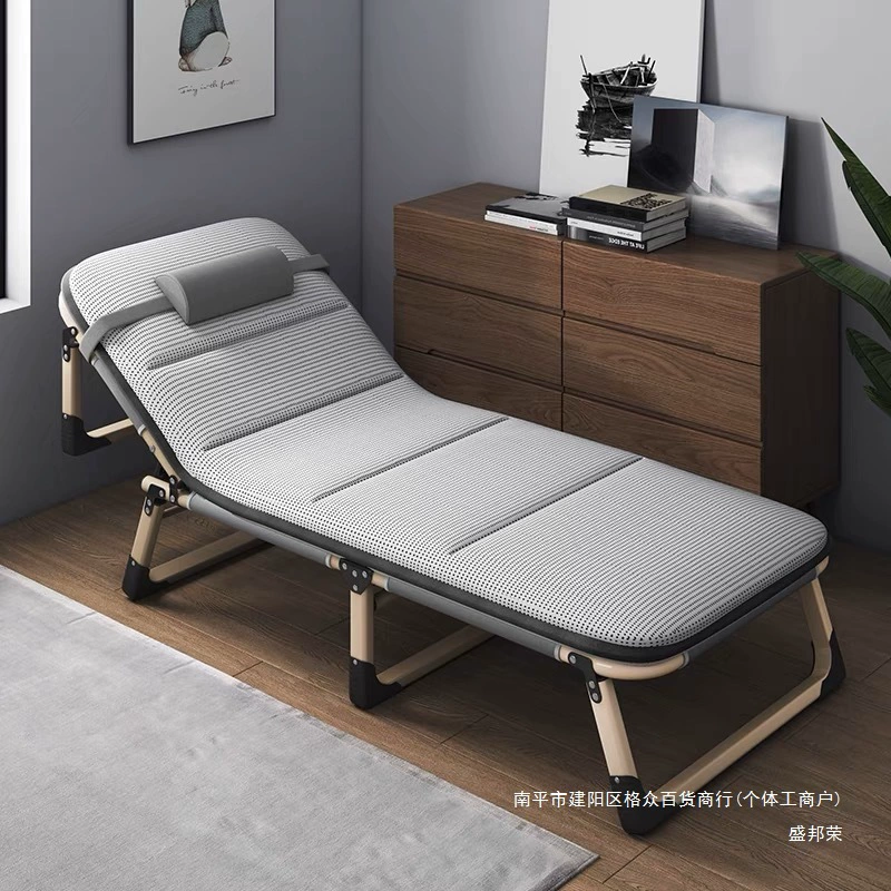 Складной матрас для обеденного перерыва для одного человека, встроенный офисный портативный стул с откидной спинкой, больничная кровать-компаньон, простая кровать для сна