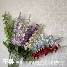 2叉千寻飞燕仿真花家居客厅装饰婚礼堂布置假花背景墙挑高线条花