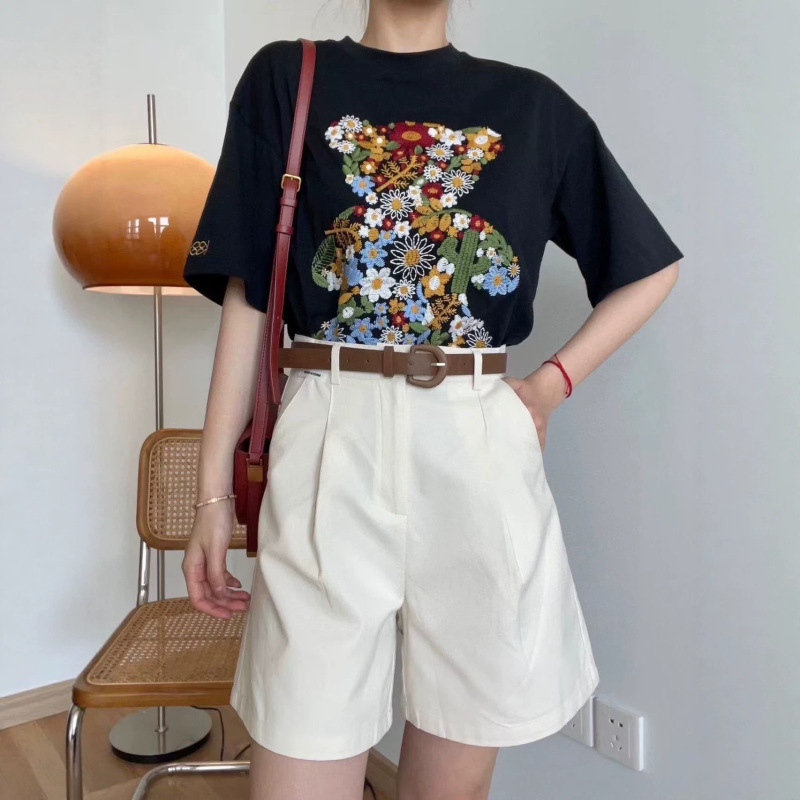 K-003 New Summer Style High-Waisted Loose Wide-Leg Shorts Yi K-003 New Summer Style High-Waisted Loose Wide-Leg Shorts Yi