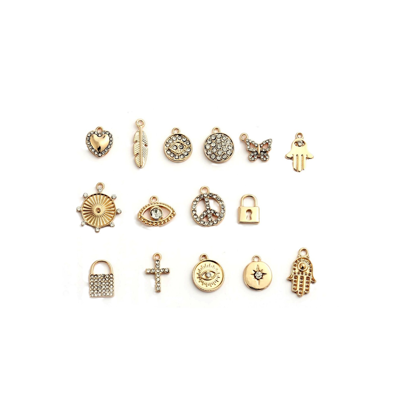 3g Weight Pendant Jewelry Making Type DIY Jewelry Accessories Classification 1 Piece Quantity Zinc alloy Material Cross, Devil's Eye, Butterfly Pattern All Seasons Season Plating Design Simple Style Style 1 Piece Zinc Alloy Cross Devil's Eye Butterfly Pendant 无