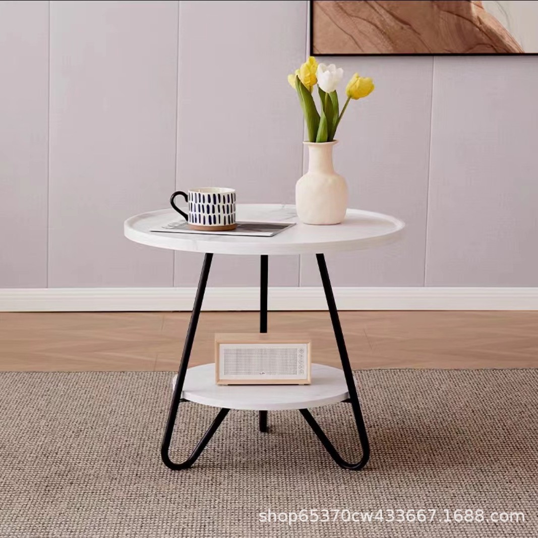 더블 화이트 커피 테이블 60cm 40cm
