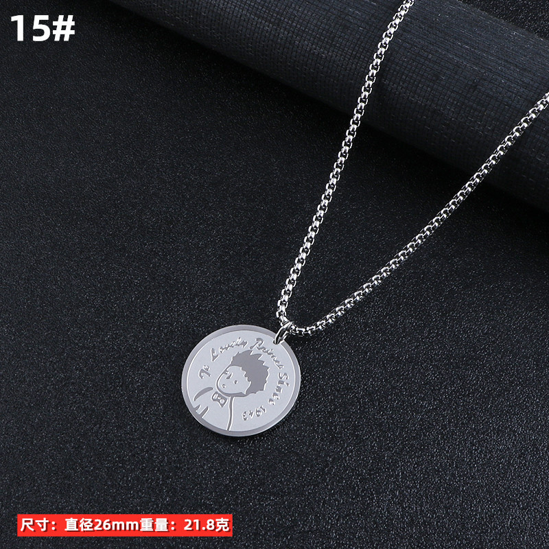 Hombres collar de titanio joyería acero aleación personalizada colgante ins hip hop calle suéter largo cadena accesorios colgantes