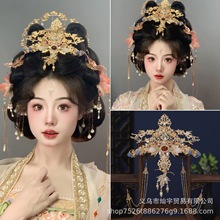 古风唐风宋流苏发饰明制敦煌发冠新娘婚嫁精致发簪兰同款汉服头饰