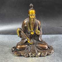 仿古纯铜道祖太上老君神像铜像家用祖师工艺品摆件道家供奉