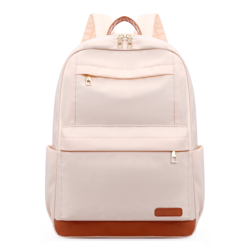 Comercio exterior al por mayor 2024 nuevas señoras casuales mochila de tela Oxford moda color de contraste mochila de computadora de negocios bag