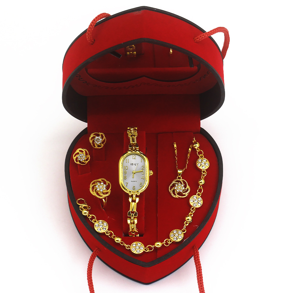 Reloj de moda para mujeres joyería set regalos collares pulseras relojes de pulsera de cuarzo mujeres