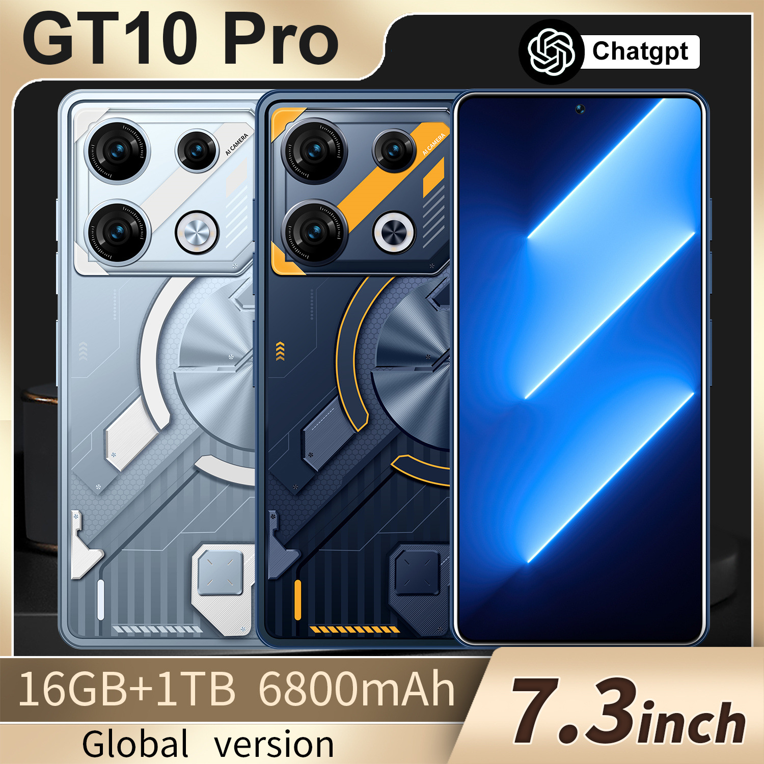 新款GT 10 PRO 跨境低价现货16+1TB一体机大屏热销外贸智能手机