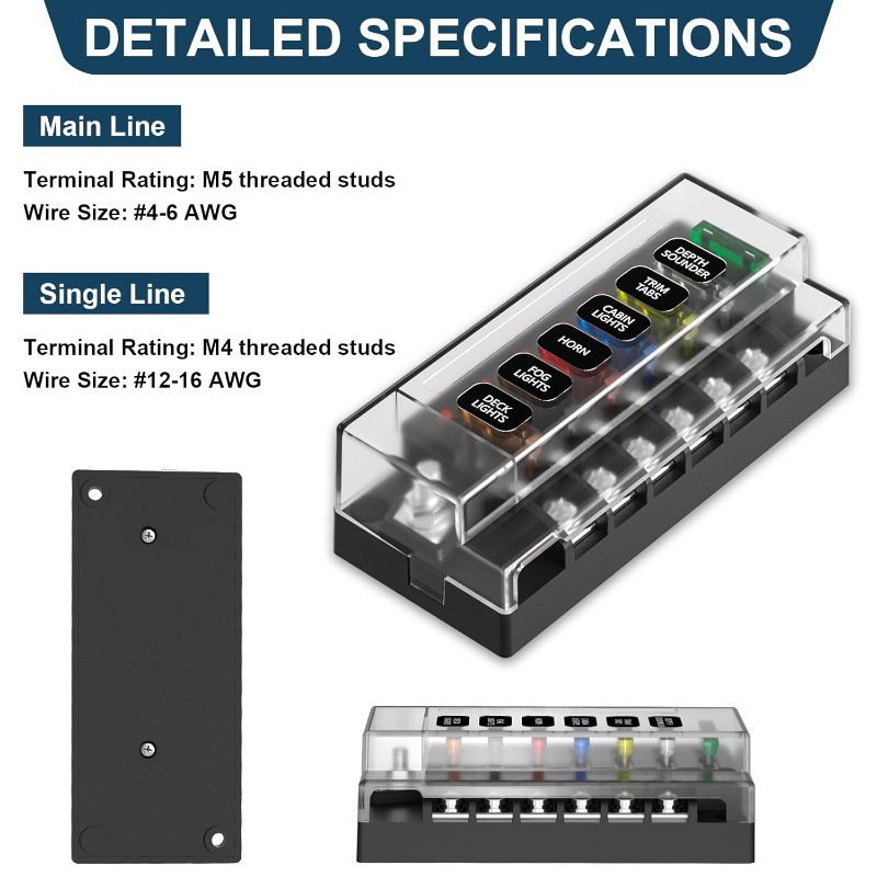 6路保险盒 带灯3