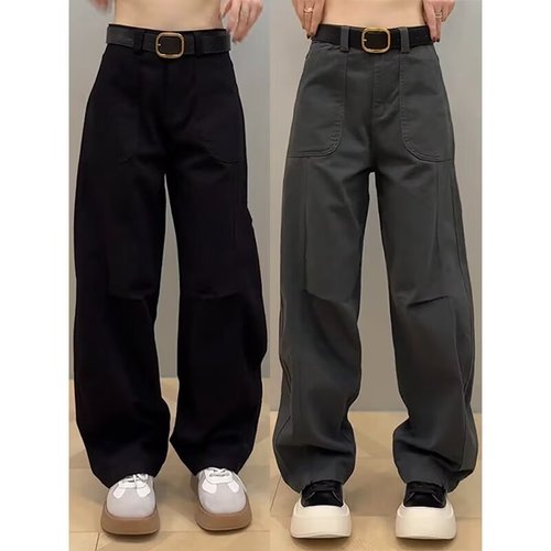 Black Curved Knife-Hilt Jeans Slim Straight Leg Women's 2025 Plus Size Fat Mm Slimming Pants