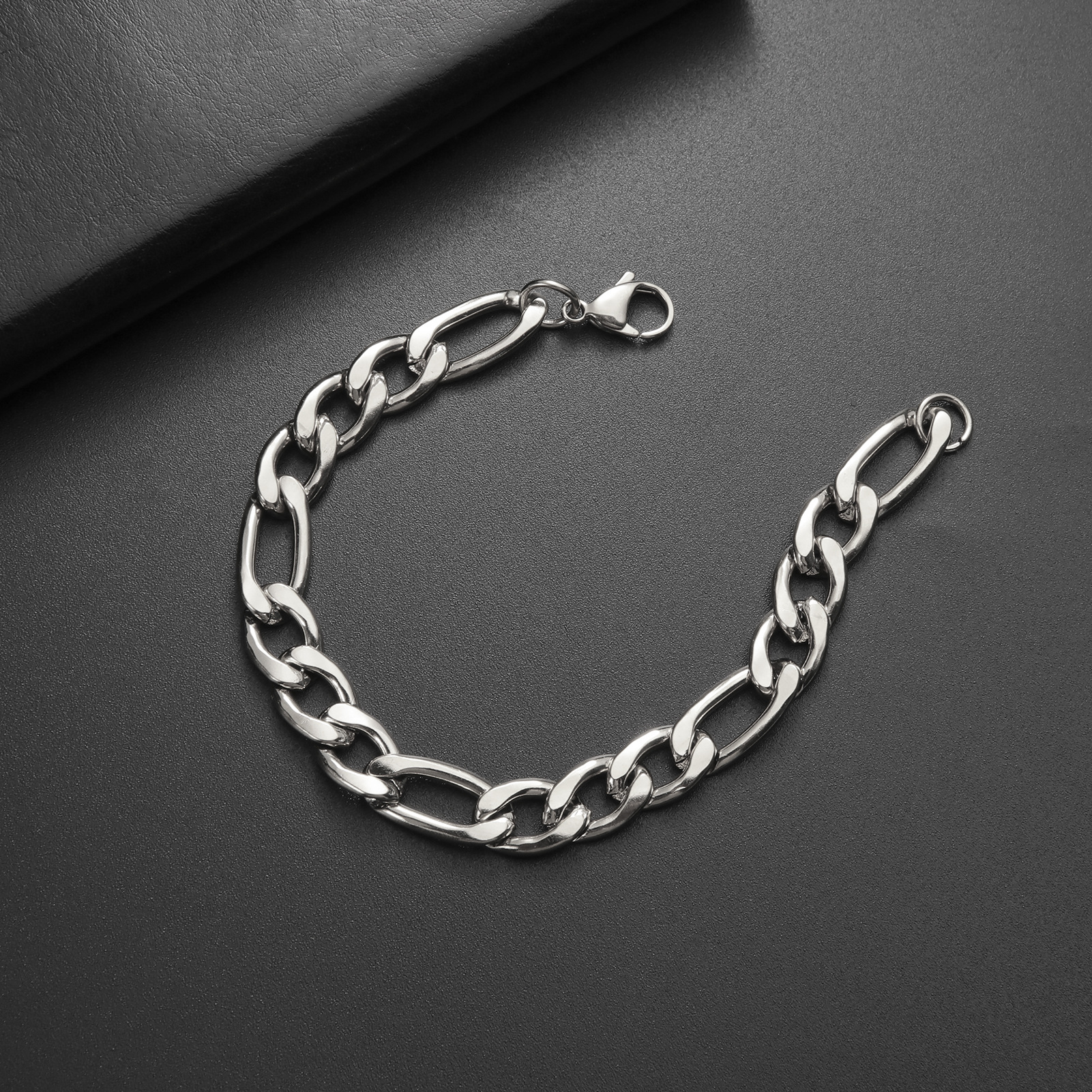 20g Weight Bracelets Classification Daily, Street Occasion Titanium Steel Material Geometric Pattern Men's Gender Plating Design Casual, Simple Style Style Casual Simple Style Geometric Titanium Steel Plating Men's Bracelets Men's Chain Bracelets 6