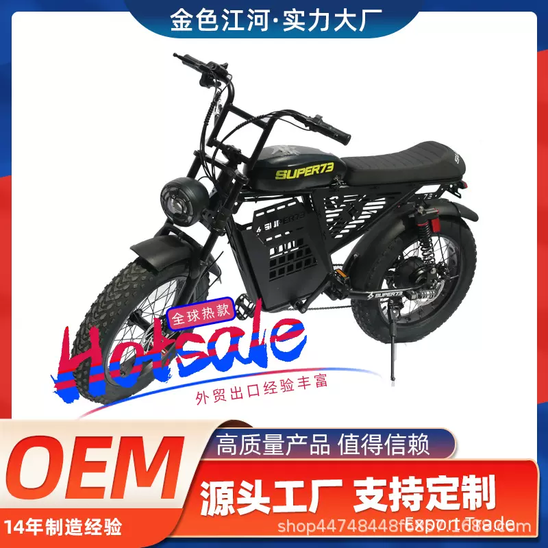 SUPER73同款电动自行车 沙滩雪地越野成人学生山地助力电瓶车