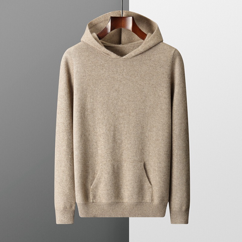 Cross-Border 2025 New Cashmere Men's Hoodie Wool Sweater Long-Sleeved Casual Knitted Sweatshirt Thickeneded Fashionable Men Cross-Border 2025 New Cashmere Men's Hoodie Wool Sweater Long-Sleeved Casual Knitted Sweatshirt Thickeneded Fashionable Men